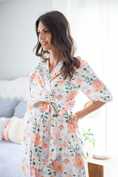Mila Floral Pregnancy/Postpartum Robe