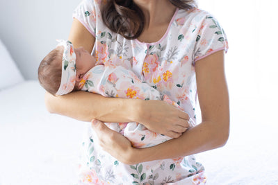 Mila Swaddle Blanket & Matching Newborn Headband Set