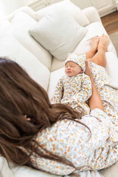 Aspen Pregnancy/Postpartum Robe & Baby Gown & Hat Set