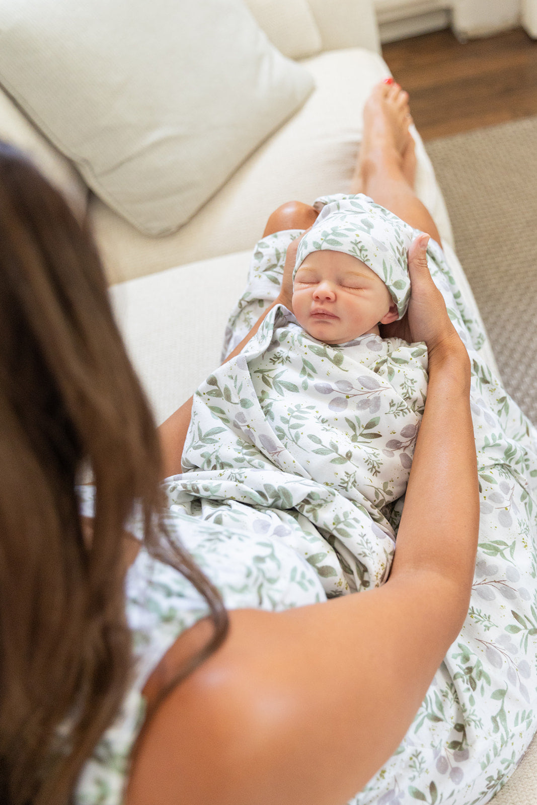 Morgan 3 in 1 Labor Gown & Matching Baby Swaddle Set