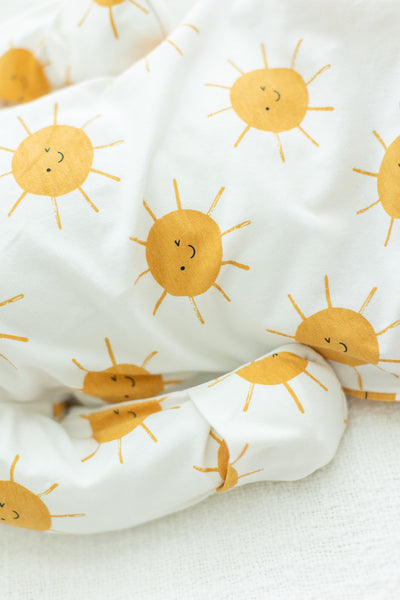 Black Pregnancy/Postpartum Robe & Sunshine Baby Gown & Hat Set