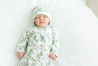 Sage Pregnancy/Postpartum Robe & Morgan Baby Gown & Hat Set