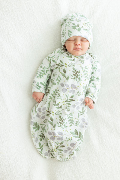 Olive Pregnancy/Postpartum Robe & Morgan Baby Gown & Hat Set