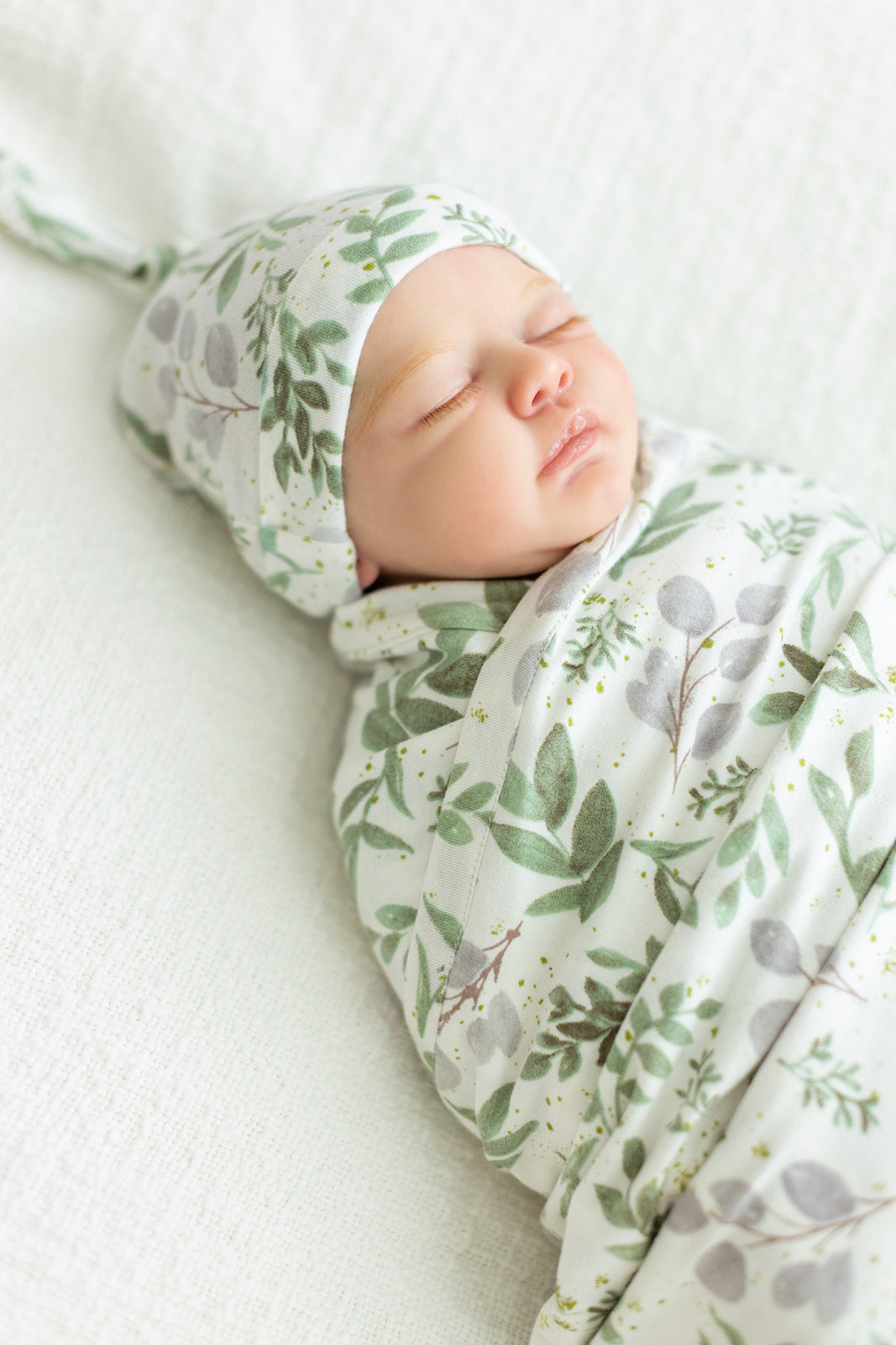 Sage Pregnancy/Postpartum Robe & Morgan Baby Swaddle Blanket Set