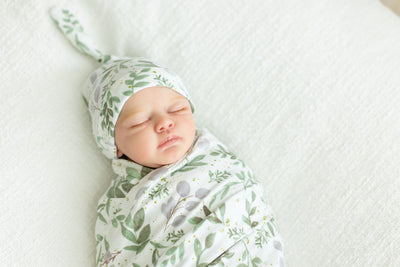 Morgan Swaddle Blanket & Matching Newborn Hat Set