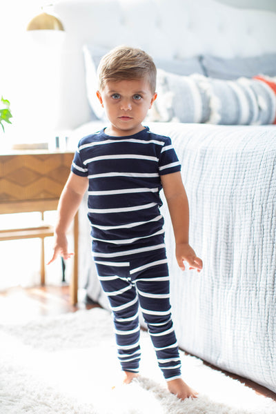 Navy Stripe Kids Pajamas