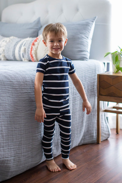 Navy Stripe Kids Pajamas