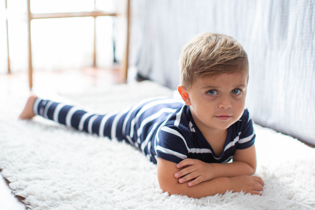 Navy Stripe Kids Pajamas