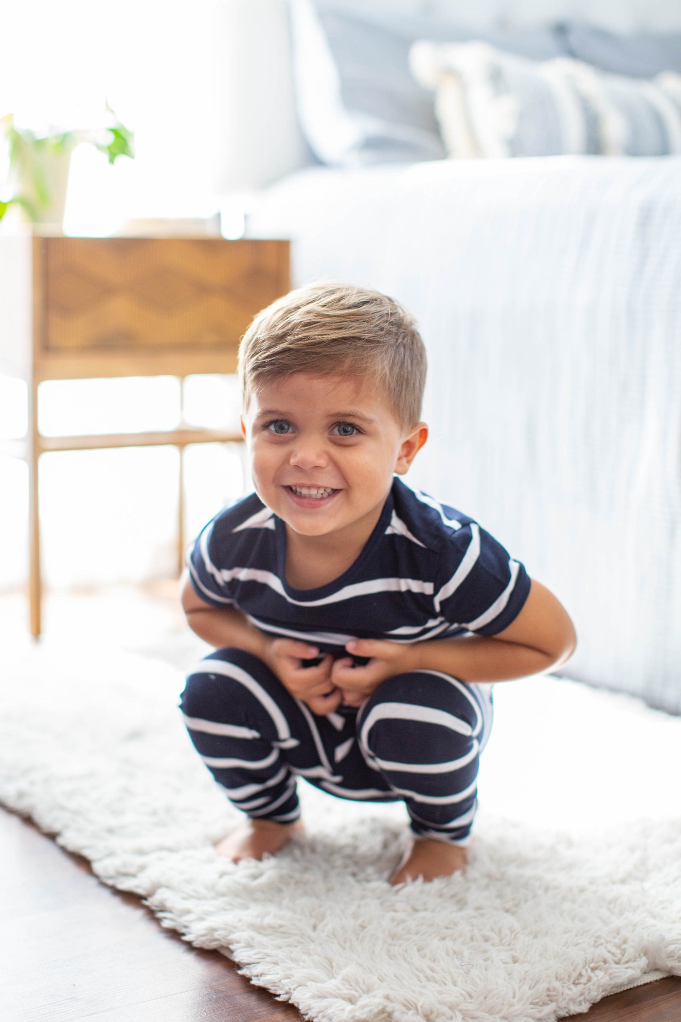 Navy Stripe Kids Pajamas