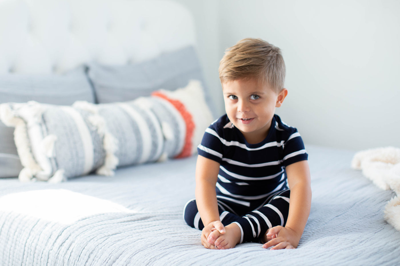 Navy Stripe Kids Pajamas