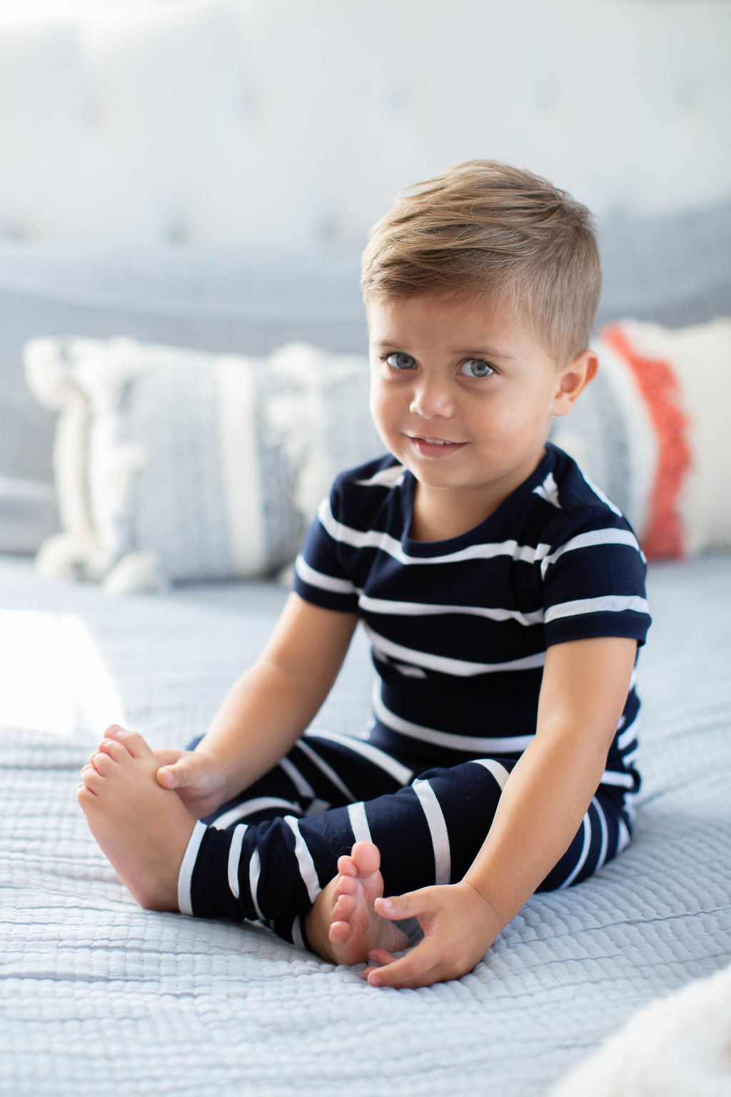 Navy Stripe Kids Pajamas