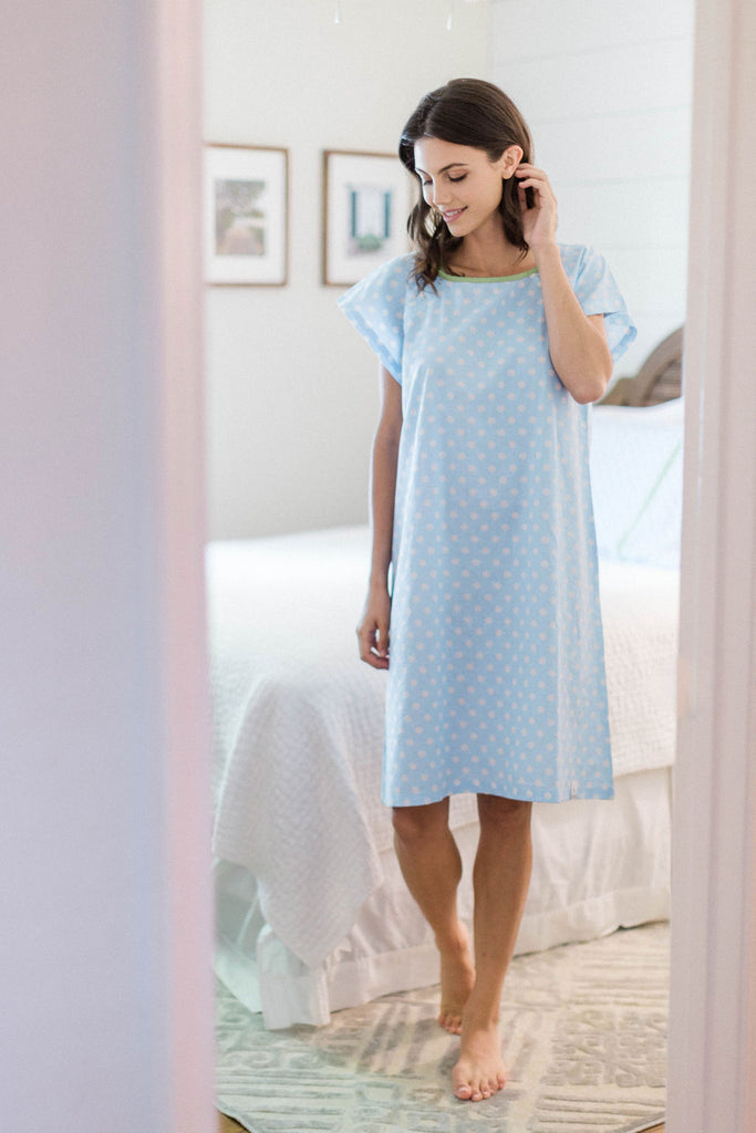 Blue Hospital Robe with Matching Gown | Baby Be Mine