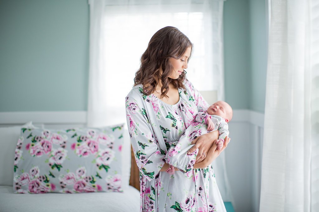 Olivia Robe & Baby Receiving Gown Set
