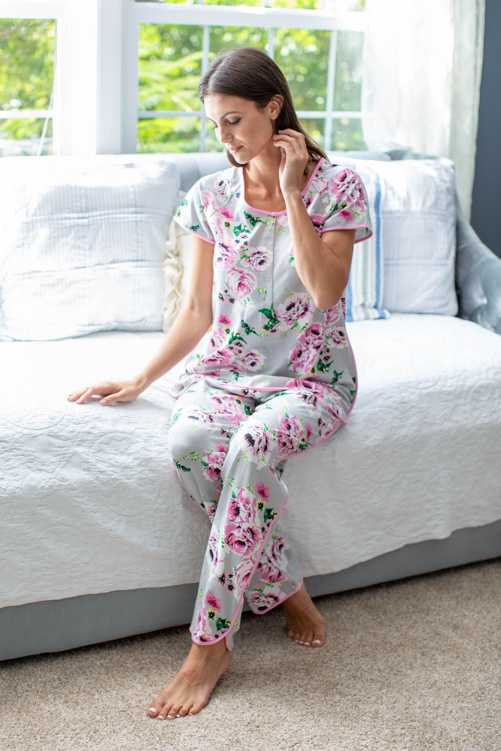 Olivia Maternity Nursing Pajama Set – Baby Be Mine
