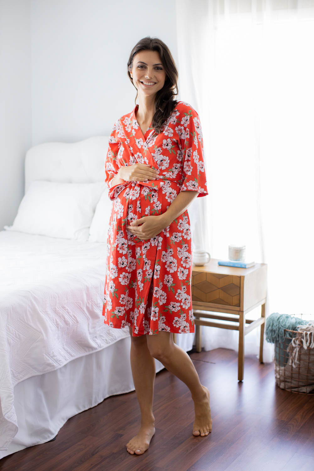 Sadie Floral Pregnancy/Postpartum Robe