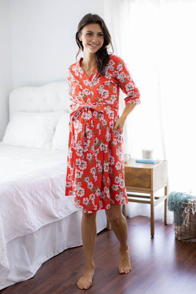 Sadie Floral Pregnancy/Postpartum Robe