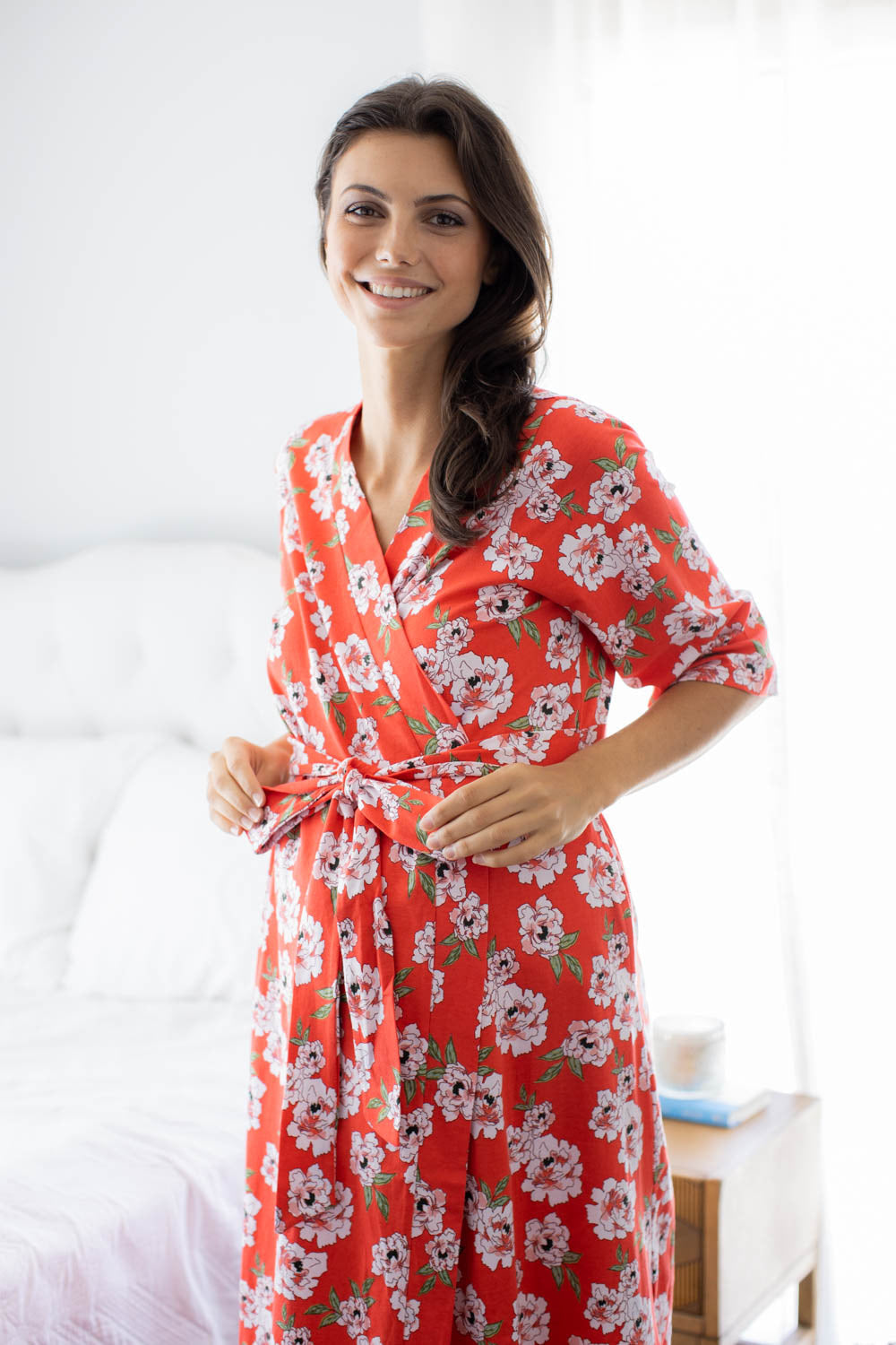 Sadie Floral Pregnancy/Postpartum Robe
