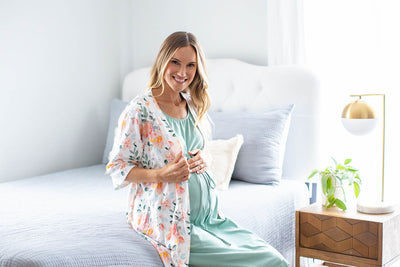 Mila Pregnancy/Postpartum Robe & Sage Labor Gown