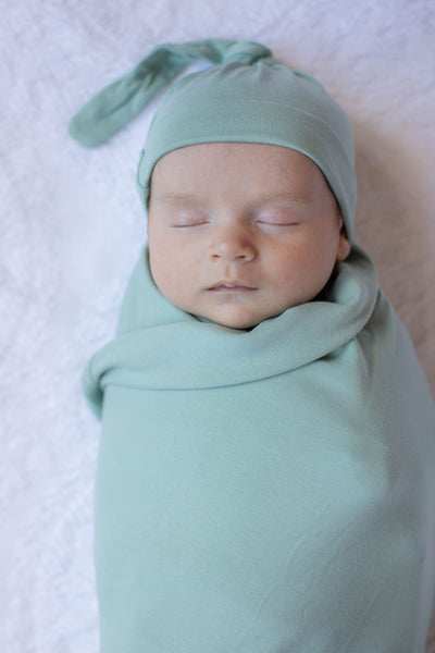 Sage Pregnancy Robe & Swaddle Blanket Set