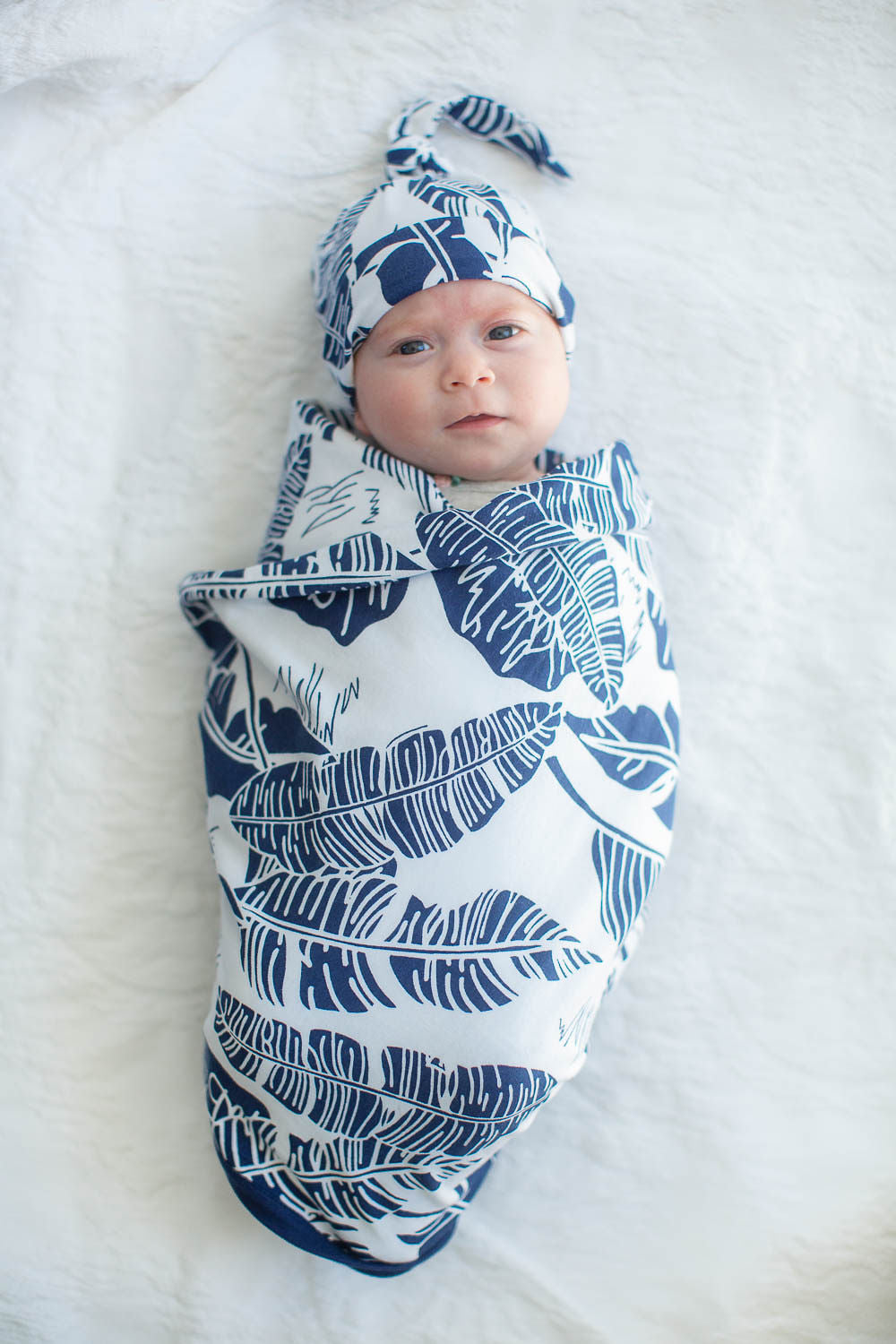Serra Pregnancy/Postpartum Robe & Matching Swaddle Blanket & Hat Set