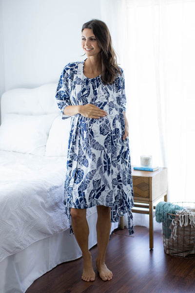 Serra Pregnancy/Postpartum Robe & Labor Gown Set