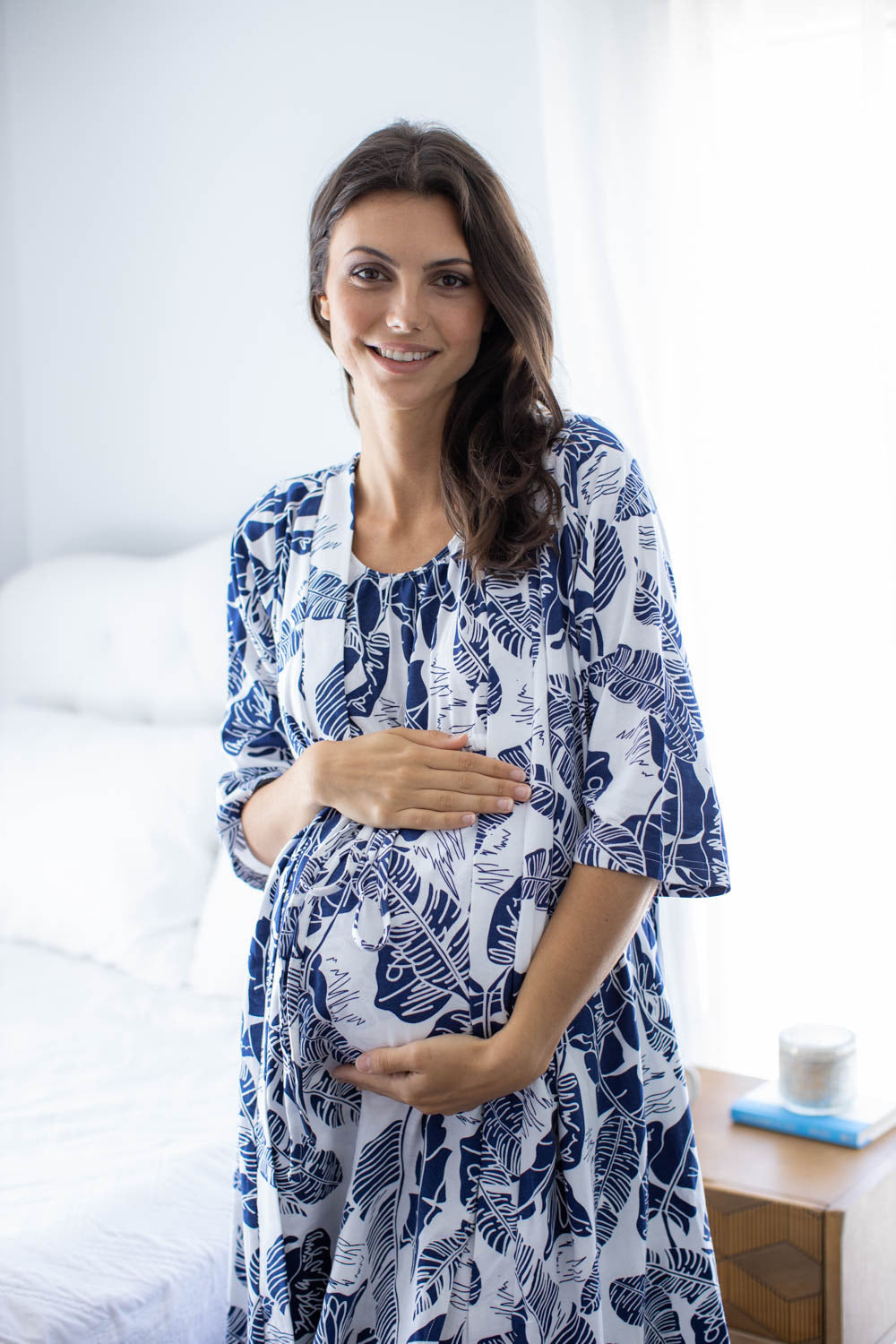 Serra Pregnancy/Postpartum Robe & Labor Gown Set