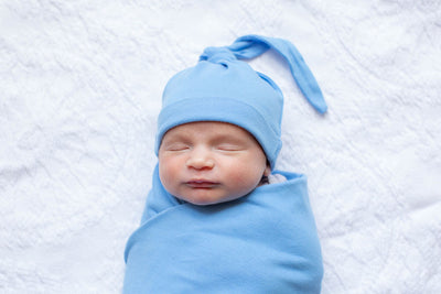 Sky Blue Baby Boy Swaddle Blanket Set
