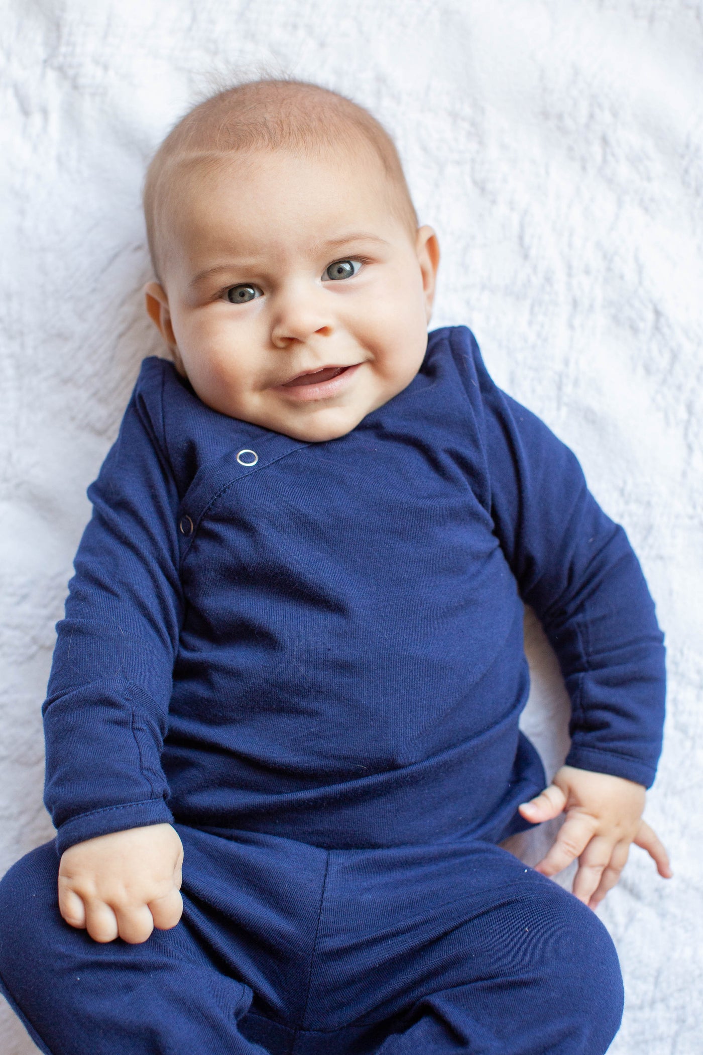 Navy Blue Baby Kimono Set