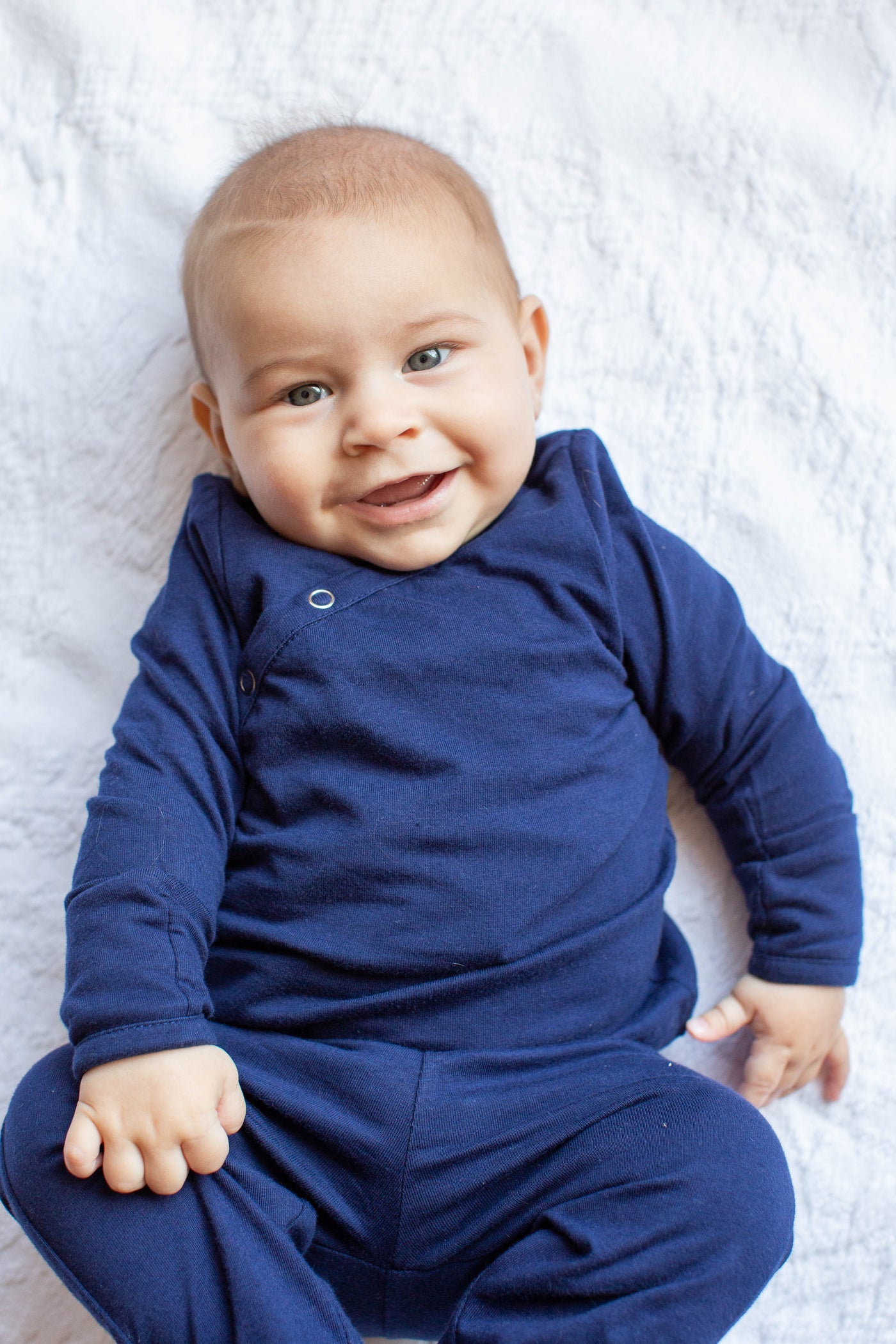 Navy Blue Baby Kimono Set