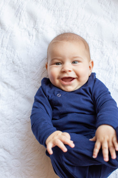 Navy Blue Baby Kimono Set