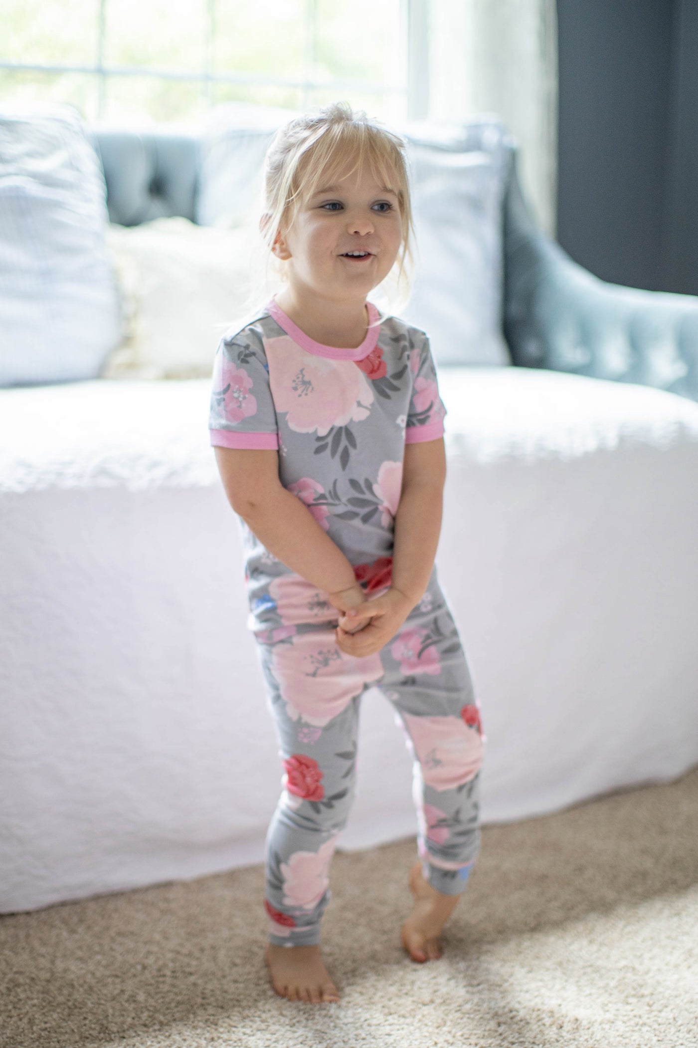 Girls floral pajamas sales