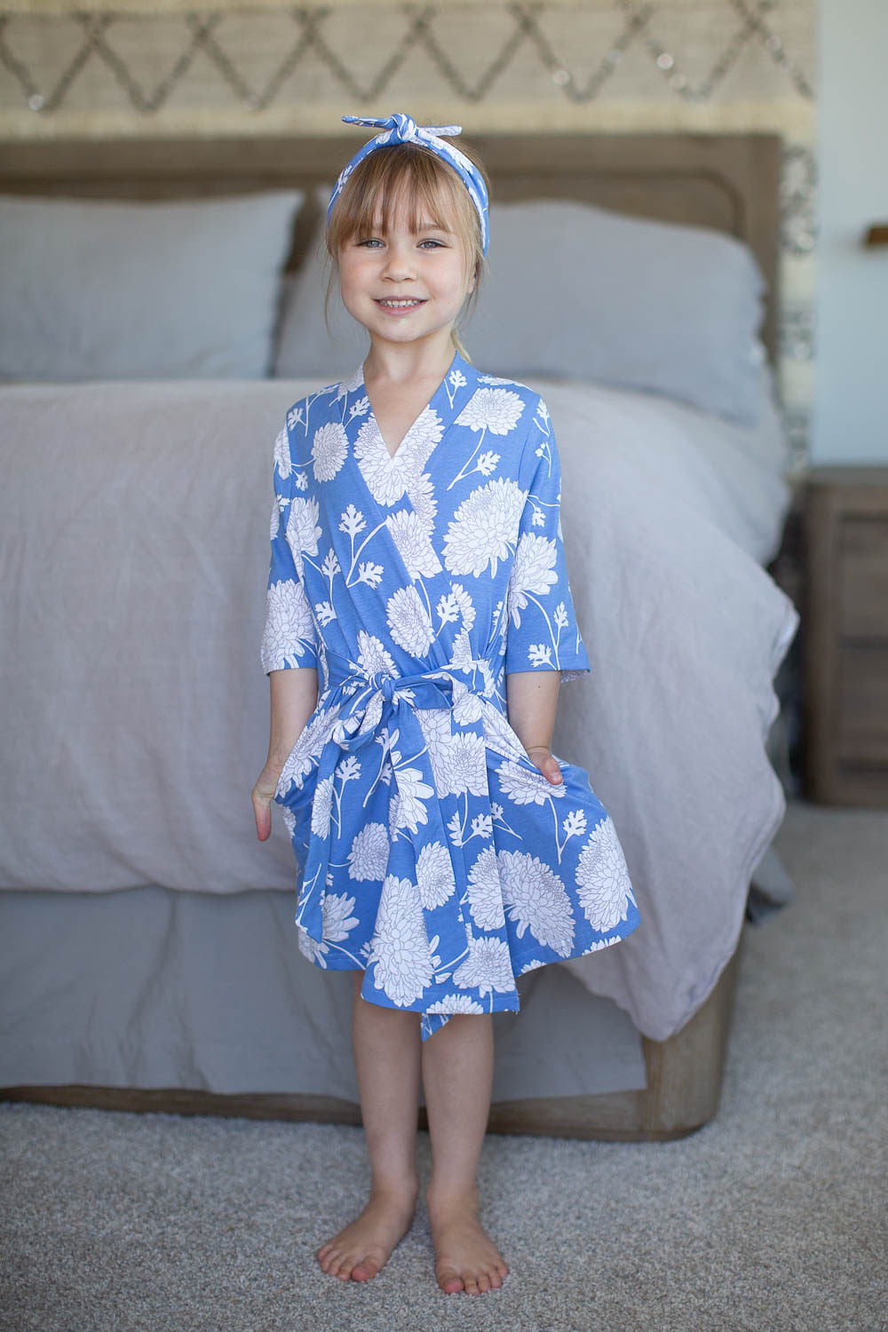 Zoe Floral Big Sister Girls Robe