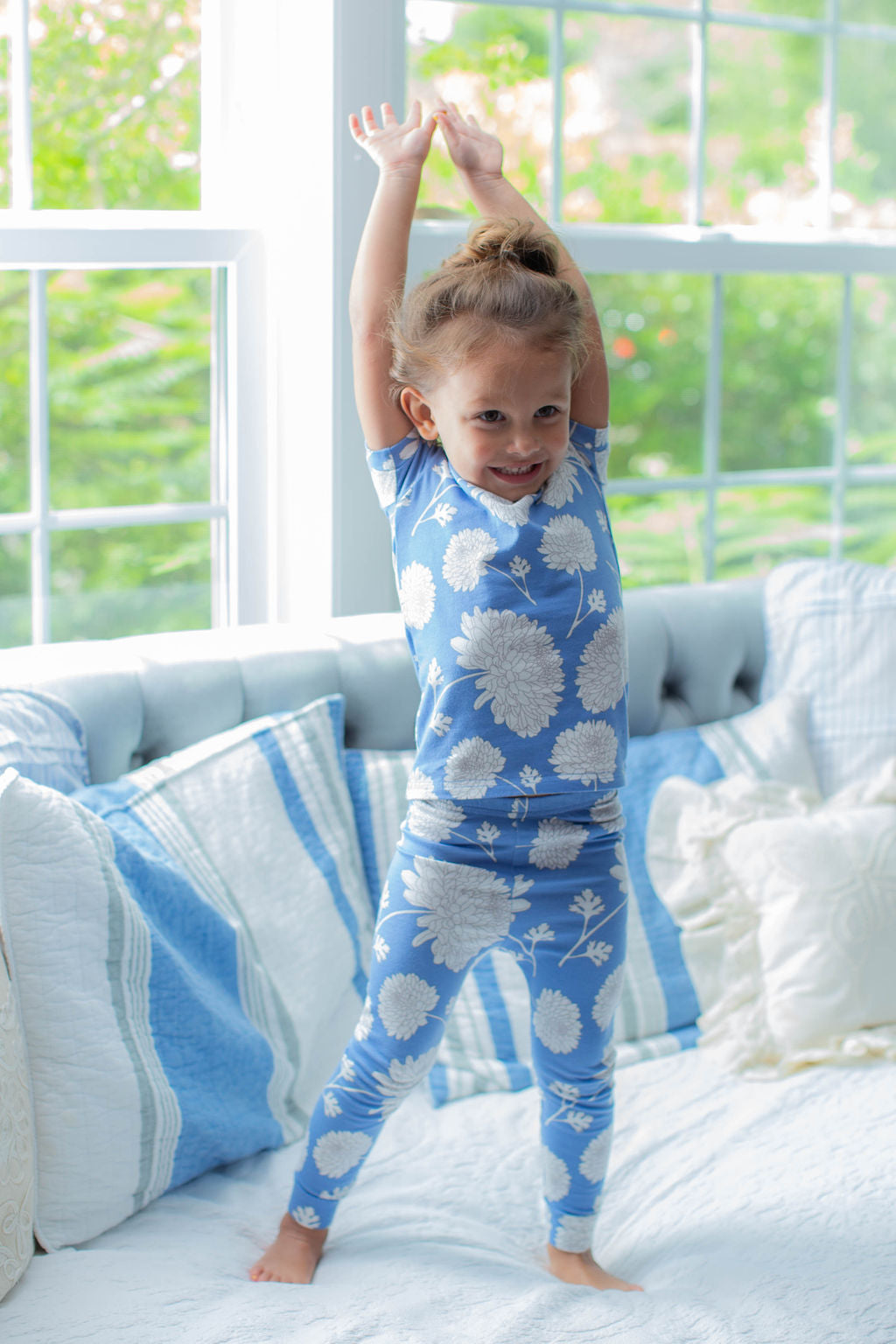 Zoe Floral Girls Pajama  Set