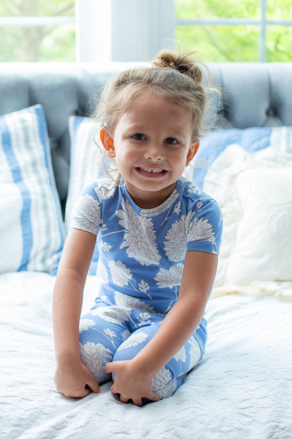 Zoe Floral Girls Pajama  Set