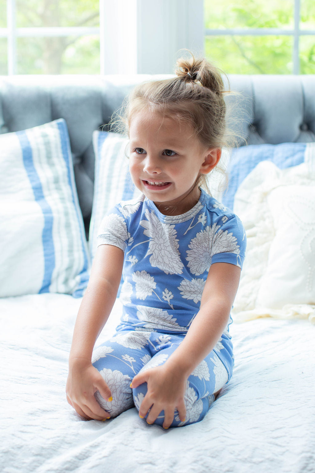 Zoe Floral Girls Pajama  Set