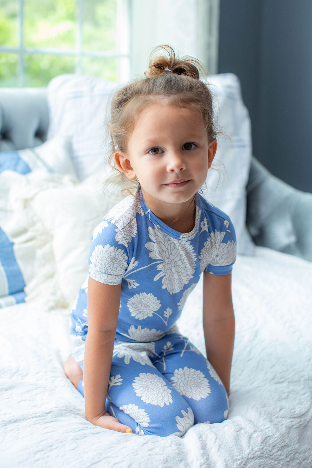 Zoe Floral Girls Pajama  Set