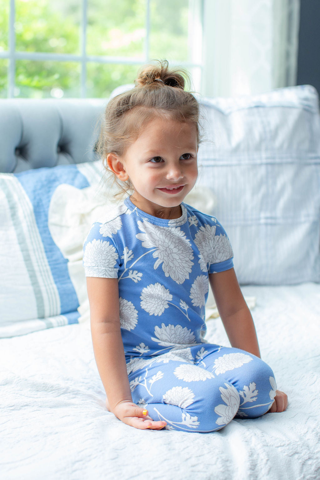 Zoe Floral Girls Pajama  Set