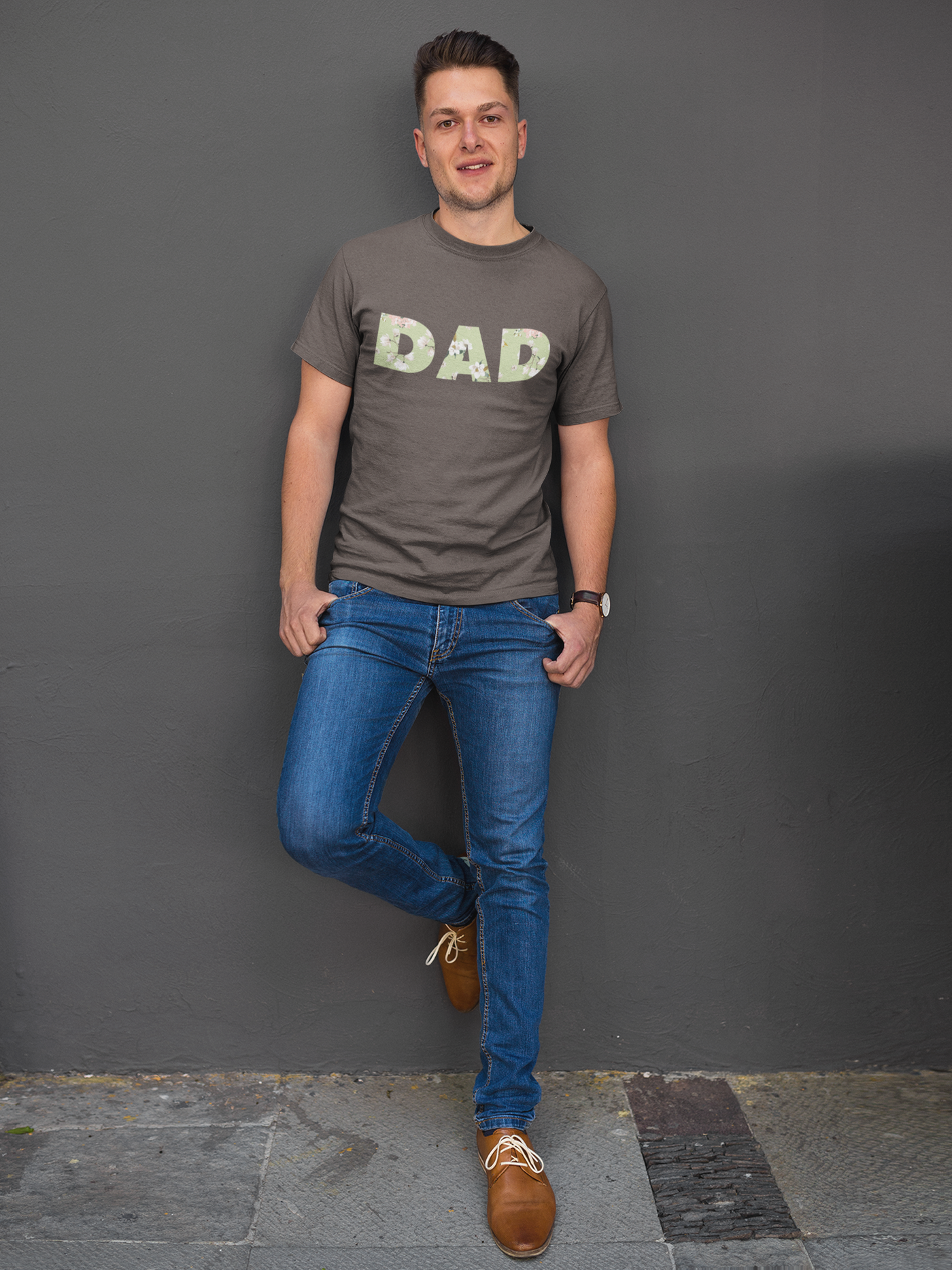 Gia Robe & Sage Green Swaddle & Dad T-Shirt