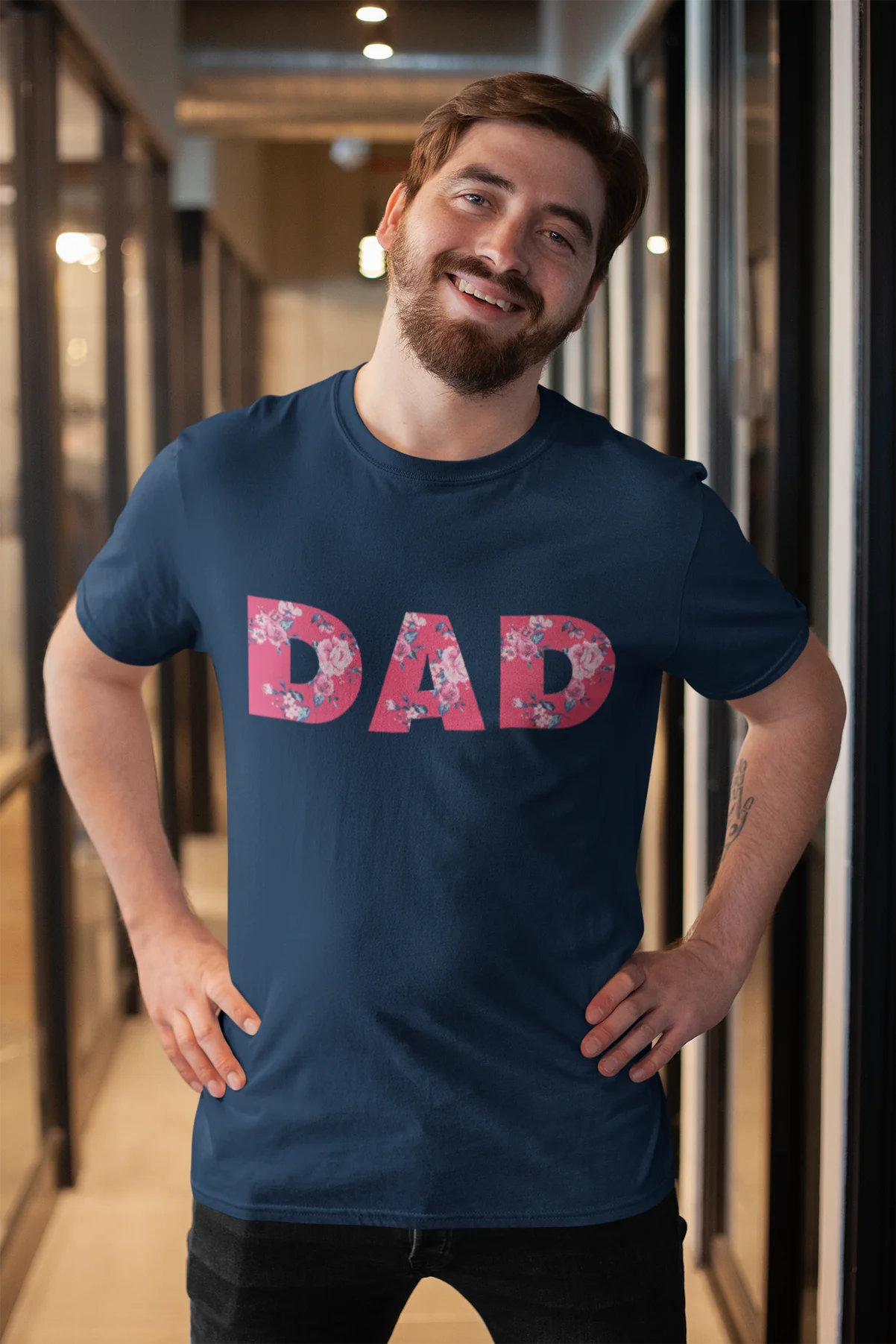 Rose Pregnancy/Postpartum Robe & Matching Swaddle & Dad T-Shirt